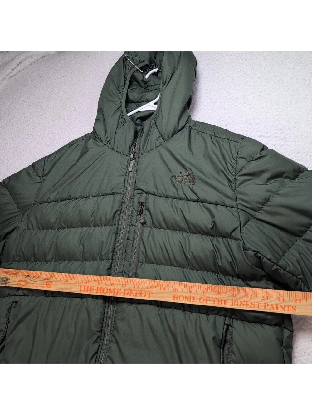 The North Face Aconcagua XL Hooded Down Puffer Jacket Green 75/25 Insulated Coat